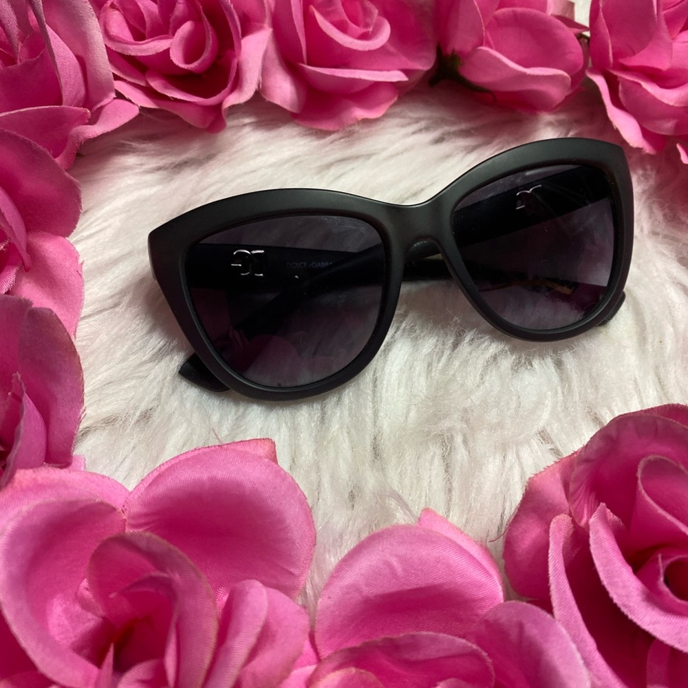 Authentic Dolce & Gabbana matte black sunglasses
